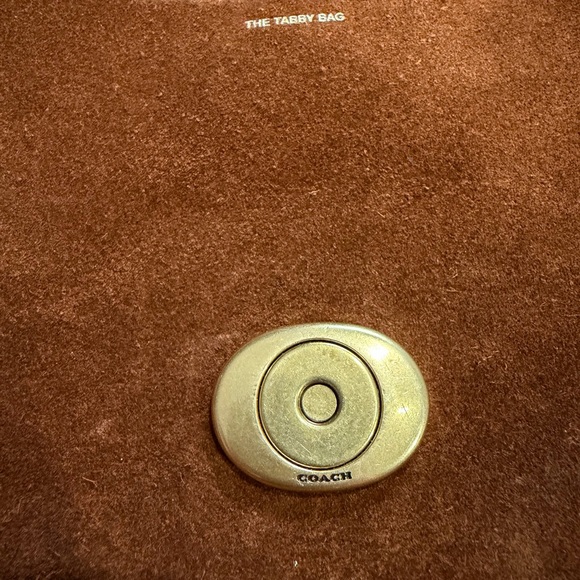 Coach Brown Suede Crossbody Bag with Gold Hardware - Picture 5 of 8